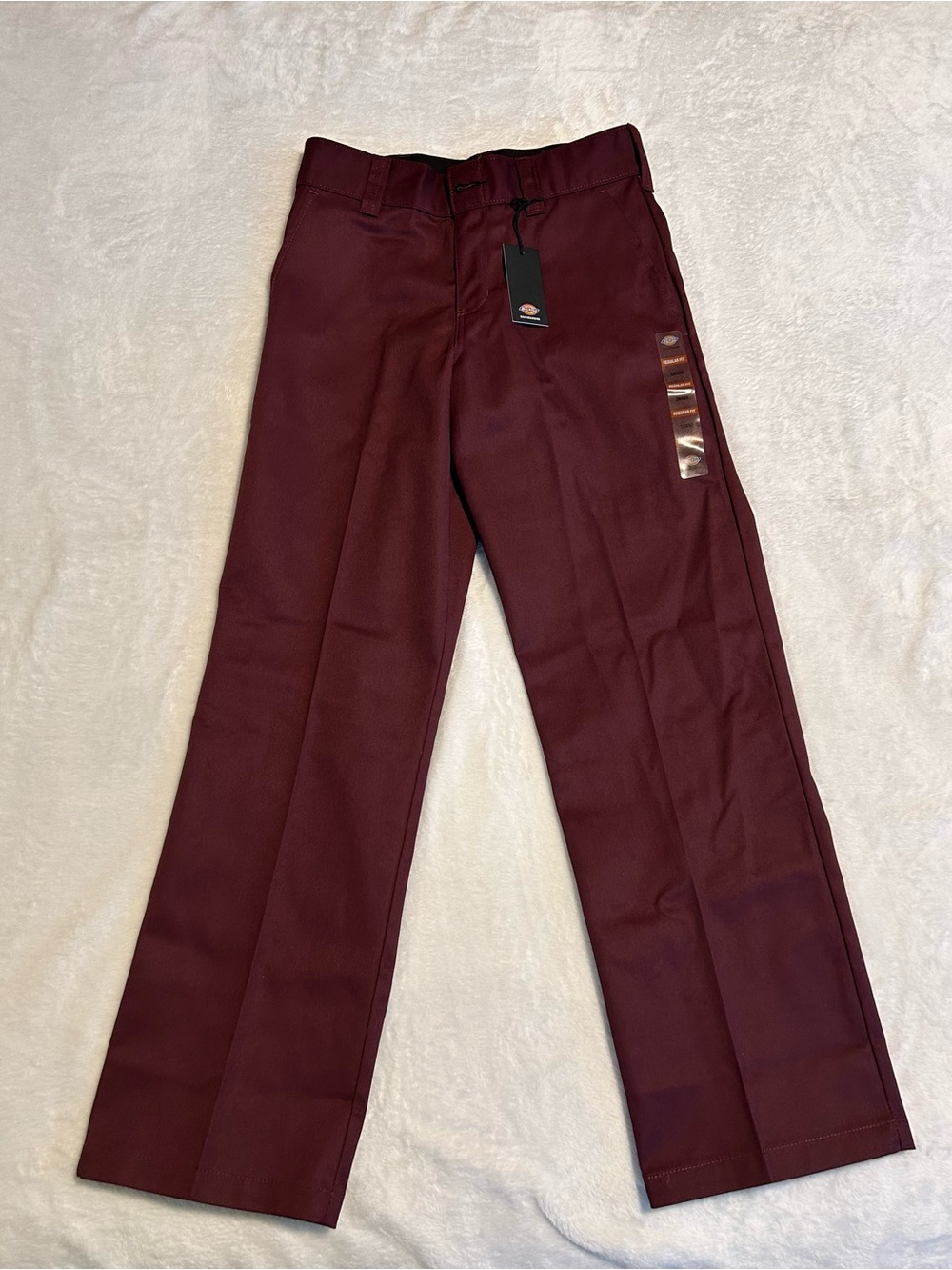 Dickies Men's Maroon Straight-Leg Work Pants